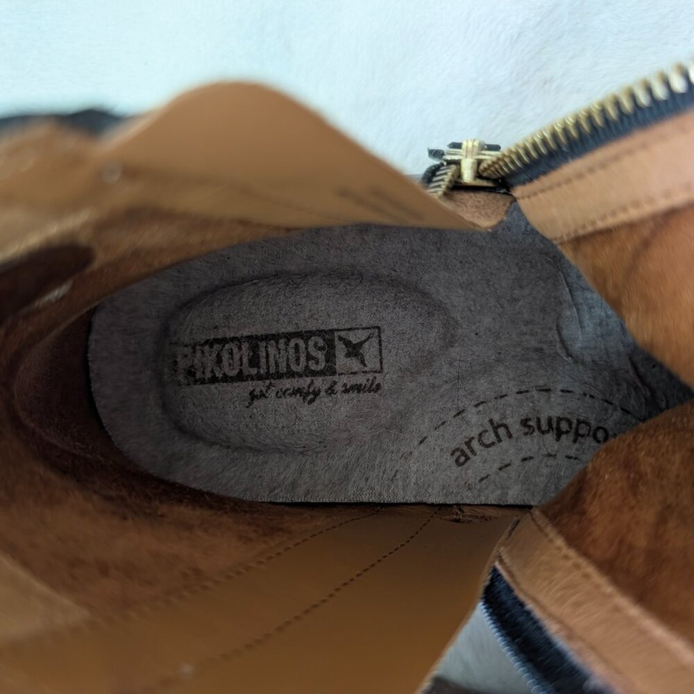 PIKOLINOS GRENADA BLACK LEATHER BOOTIES - WOMENS 37 / SZ 6.5/7 - LIKE NEW - Picture 8 of 9